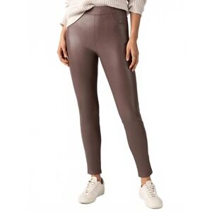 Sanctuary Women's Runway Faux-Leather Leggings in Dark Feather Brown Size XS NWT